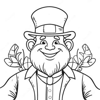 Vrolijke Leprechaun Kleurplaat 87570 28052