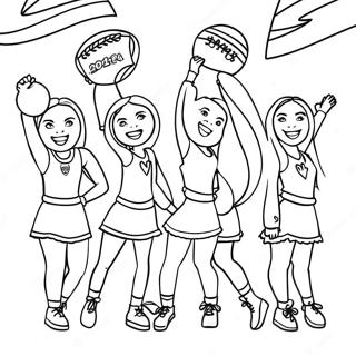 Superbowl 2024 Cheerleaders Kleurplaat 87672 28130