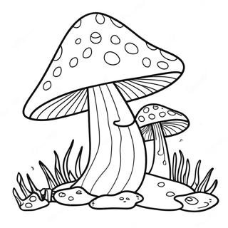 Kleurplaat Van Een Trippy Paddenstoel 87824-28243