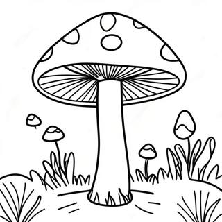 Kleurplaat Van Een Trippy Paddenstoel 87824-28422