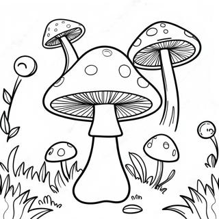 Kleurplaat Van Een Kleurrijke Psychedelische Paddenstoel 87825 28247