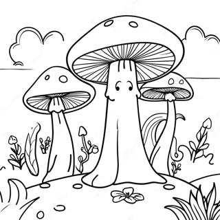 Kleurplaat Van Een Grillig Paddenstoelenbos 87826 28249