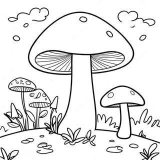 Kleurplaat Van Een Grillig Paddenstoelenbos 87826 28251