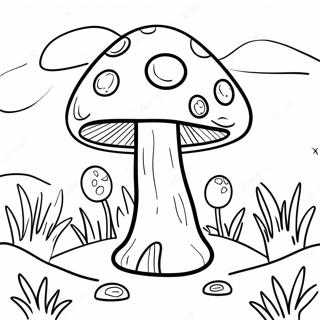 Kleurplaat Van Een Groovy Paddenstoelenlandschap 87827 28256