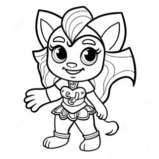 Clawdeen Wolf In Spookachtige Outfit Kleurplaat Kleurplaten
