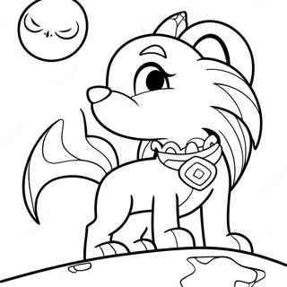 Clawdeen Wolf Die Naar De Maan Huilt Kleurplaat 87878 28473