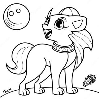 Clawdeen Wolf Die Naar De Maan Huilt Kleurplaat 87878 28474