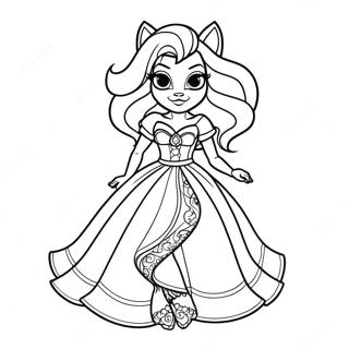 Clawdeen Wolf In Fabulous Jurk Kleurplaat 87879 28297