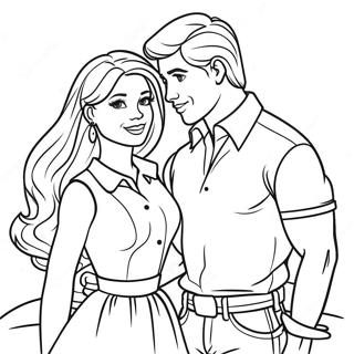 Barbie En Ken Kleurplaat 87979-28362