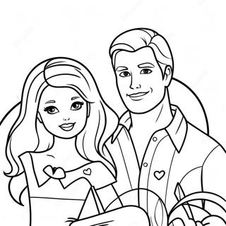 Barbie En Ken Kleurplaat 87979-28541