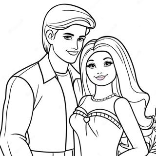 Barbie En Ken Kleurplaat 87979-28542