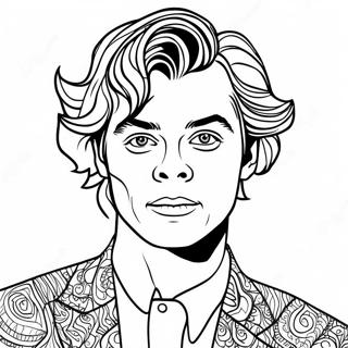 Kleurplaat Van Harry Styles Met Kleurrijke Outfit 88339 28826