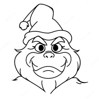 Grinch Met Kerstmuts Kleurplaat 8837-2438