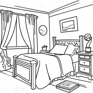 Gezellige Slaapkamer Kleurplaat 88829-29201