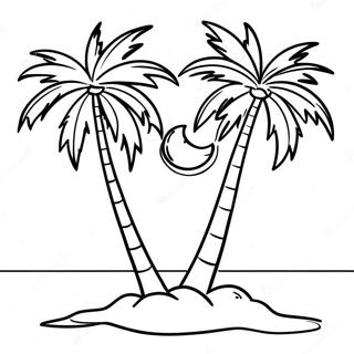 Palmbomen Met Kokosnoot Kleurplaat 89062 29385