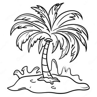 Palmbomen Met Kokosnoot Kleurplaat 89062 29386