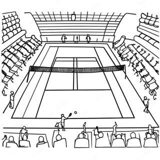 Tennisbaan Met Spelers Kleurplaat 89189-29481