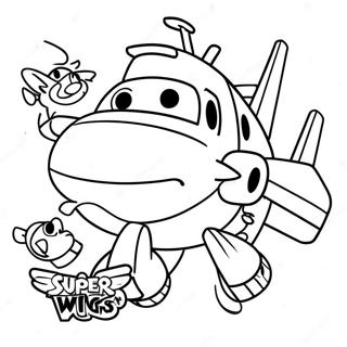 Super Wings Kleurplaat 89213-29495
