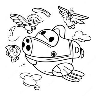 Super Wings Vliegend Avontuur Kleurplaat 89214-29498