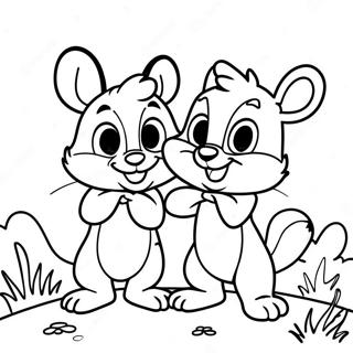 Chip En Dale In Een Leuk Avontuur Kleurplaat 89523-29737