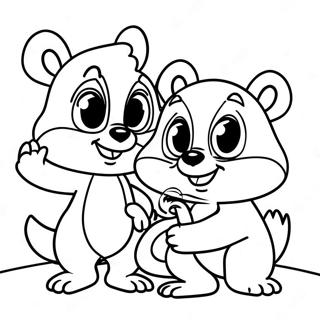 Chip En Dale In Een Leuk Avontuur Kleurplaat 89523-29738