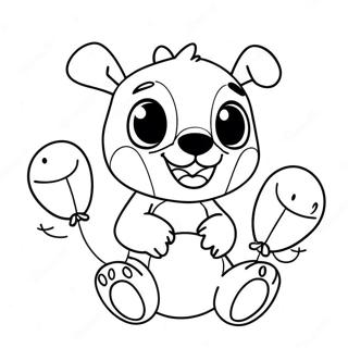 Blije Stitch Met Ballonnen Kleurplaat 89550 29762