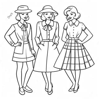 Vintage Preppy Outfits Kleurplaat 89680-29865