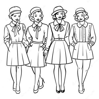 Vintage Preppy Outfits Kleurplaat 89680-29867