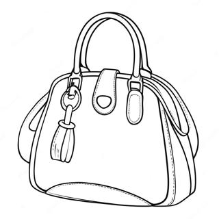 Stijlvolle Coquette Met Een Handtas Kleurplaat 89759-29932