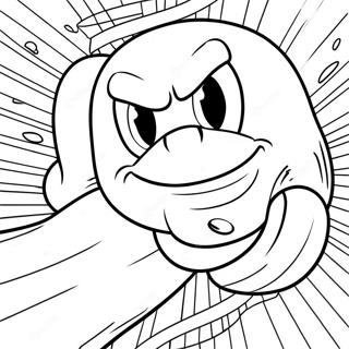 Knuckles Slaan Kleurplaat Kleurplaten