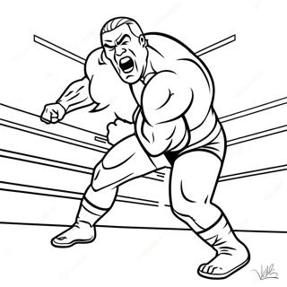 Dynamische Wwe Actiescene Kleurplaat 89862-30008