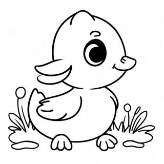 Vrolijk Geel Eendje Kleurplaat 90015 30123