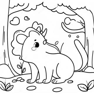 Dromerige Aquarel Bosdieren Kleurplaat 90067-30166