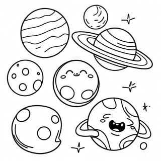 Schattige Dwergplaneten Kleurplaat 90118 30202