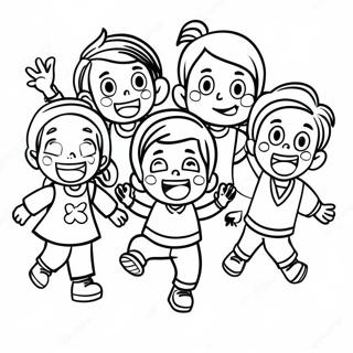 Opgewonden Kinderen Kleurplaat Van De Schoolvakantie 90198 30272