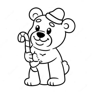 Gummy Bear Met Een Suikerriet Kleurplaat 90302-30351