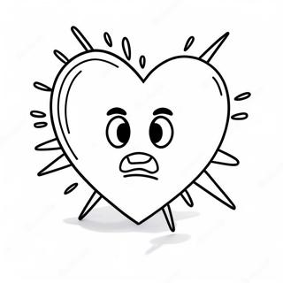 Boos Gebroken Hart Kleurplaat 90483 30488