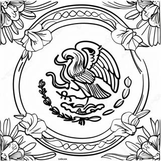 Mexicaanse Vlag Kleurplaat 90557-30535