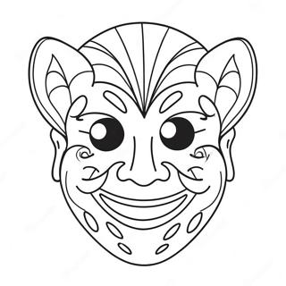 Grappige Halloween Masker Kleurplaat 90663-30624