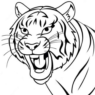 Fierce Tijger Brullend Kleurplaat 9115-1417