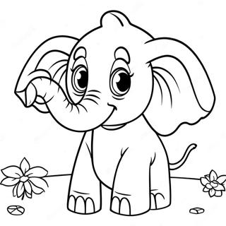 Schattige Dronken Olifant Feest Kleurplaat 91405-31265