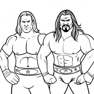 Wwe Superstars In Actie Kleurplaat 91532-31365