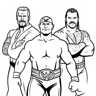 Wwe Superstars In Actie Kleurplaat 91532-31366