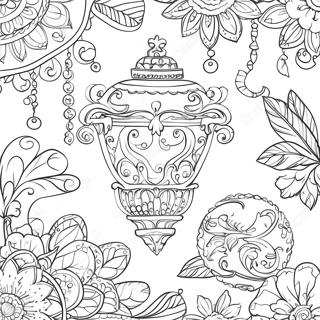 Klassieke Vintage Ornamenten Kleurplaat 91687-31493