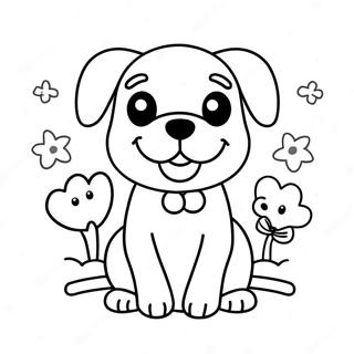 Kawaii Hond Kleurplaat 91913-31662