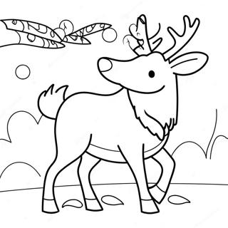 Vrolijke Kleurplaat Van Het Rendier 91968-31714