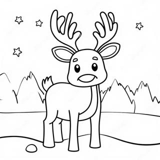 Vrolijke Kleurplaat Van Het Rendier 91968-31716