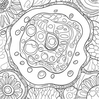 Kleurplaat Van Een Gedetailleerde Plantencel Met Organellen 92196-31889