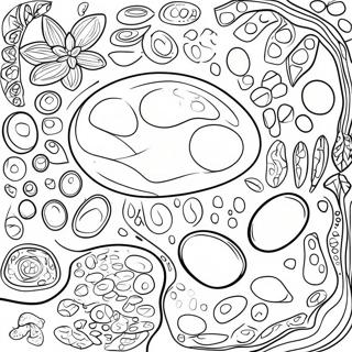 Kleurplaat Van Een Gedetailleerde Plantencel Met Organellen 92196-31890