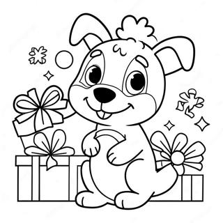 Bluey Met Kerstcadeaus Kleurplaat 92274 31955